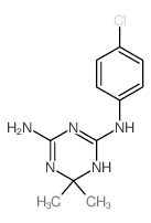 N2-(4-氯苯基)-3,6-二氢-6,6-二甲基-1,3,5-三嗪-2,4-二胺 结构式