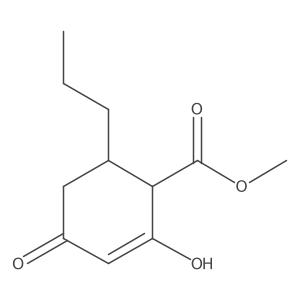 2-羟基-4-氧代-6-丙基-2-环己烯-1-羧酸甲酯 结构式