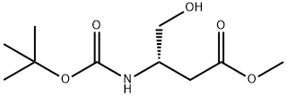 (S)-3-(叔丁氧羰基氨基)-4-羟基丁酸甲酯 结构式
