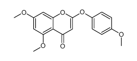 5,7-二甲氧基-2-(4-甲氧基苯氧基)-4H-色烯-4-酮 结构式