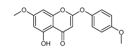 4H-1-Benzopyran-4-one, 5-hydroxy-7-methoxy-2-(4-methoxyphenoxy)- 结构式