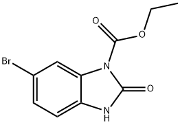 6-溴-2-氧代-2,3-二氢-1H-苯并咪唑-1-羧酸乙酯 结构式