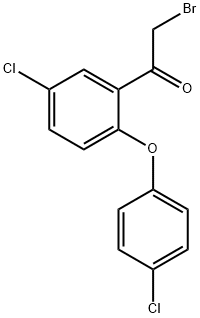4-(4-氯苯氧基)-2′-氯苯基-α-溴甲基酮 结构式