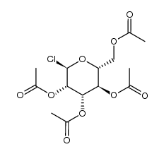 2,3,4,6-四-O-乙酰基-α-D-甘露吡喃糖基氯 结构式