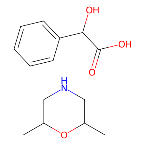 (2S,6S)-2,6-二甲基吗啉 (R)-2-羟基-2-苯乙酸盐 结构式