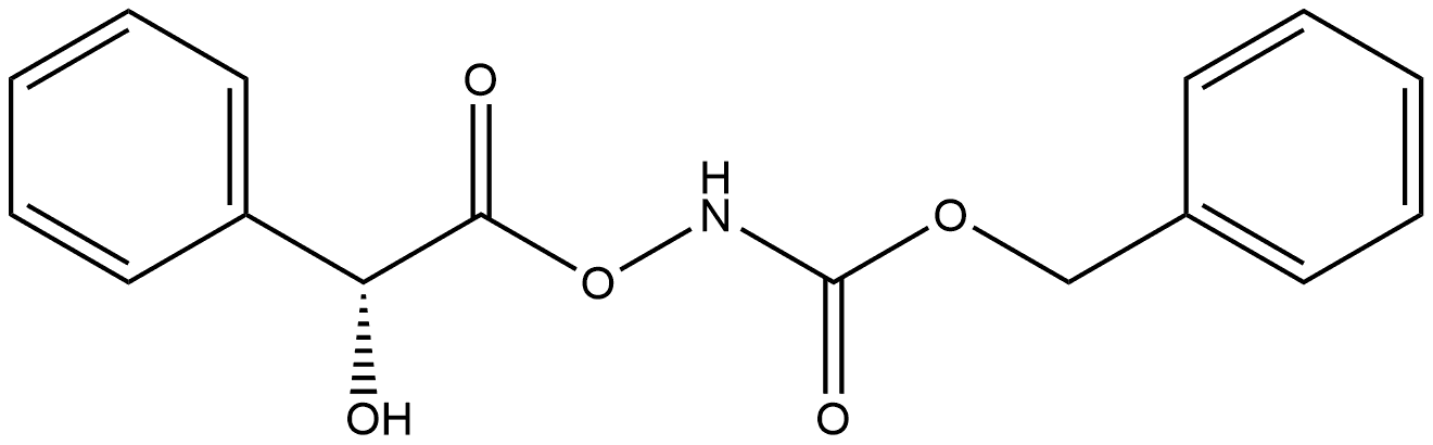 Benzeneacetic acid, α-hydroxy-, [(phenylmethoxy)carbonyl]azanyl ester, (αR)- 结构式