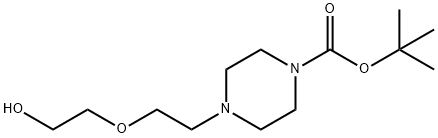 4-(2-(2-羟基乙氧基)乙基)哌嗪-1-甲酸叔丁酯 结构式