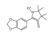 1H-IMIDAZOL-1-YLOXY, 2-(1,3-BENZODIOXOL-5-YL)-4,5-DIHYDRO-4,4,5,5-TETRAMETHYL-, 3-OXIDE 结构式