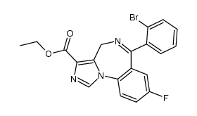 6-(2-溴苯基)-8-氟-4H-咪唑并[1,5-a][1,4]苯并二氮杂卓-3-羧酸乙酯 结构式