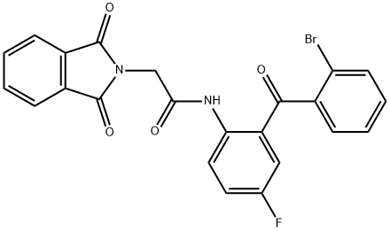 2H-异吲哚-2-乙酰胺,N-[2-(2-溴苯甲酰基)-4-氟苯基]-1,3-二氢-1,3-二氧代- 结构式