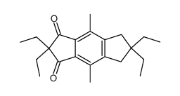 s-Indacene-1,3(2H,5H)-dione, 2,2,6,6-tetraethyl-6,7-dihydro-4,8-dimethyl- 结构式