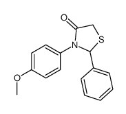 4-Thiazolidinone, 3-(4-methoxyphenyl)-2-phenyl- 结构式