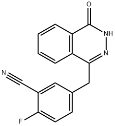 5-[(3,4-二氢-4-氧代-1-酞嗪基)甲基]-2-氟苯腈 结构式