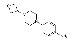 4-(4-(氧杂环丁烷-3-基)哌嗪-1-基)苯胺 结构式