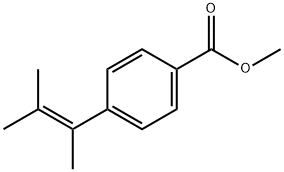 4-(1,2-二甲基-1-丙烯-1-基)苯甲酸甲酯 结构式