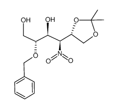 3-脱氧-1,2-O-(1-甲基亚乙基)-3-硝基-5-O-(苯甲基)-D-甘露醇 结构式