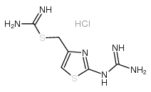 (S)-((2-胍基-4-噻唑基)甲基)异硫脲二盐酸盐 结构式