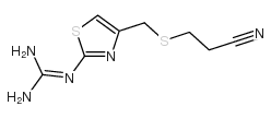 3-(2-胍基-噻唑-4-基甲硫)-丙腈 结构式