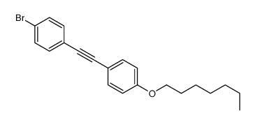 Benzene, 1-bromo-4-[[4-(heptyloxy)phenyl]ethynyl]- (9CI) 结构式