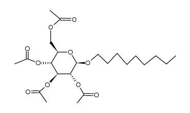 壬基-2,3,4,6-四-O-乙酰基-β-D-吡喃葡萄糖苷 结构式