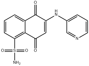 5,8-二氧代-6-(吡啶-3-基氨基)-5,8-二氢萘-1-磺酰胺 结构式