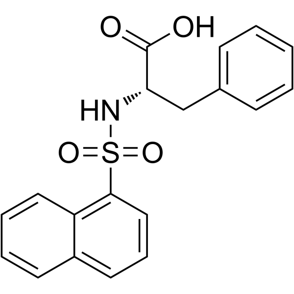 N-(1-萘磺酰基)-L-苯丙氨酸 结构式