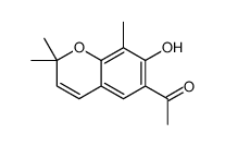 1-(7-羟基-2,2,8-三甲基-2H-1-苯并吡喃-6-基)乙酮 结构式