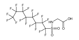 N-(全氟-1-辛烷磺酰基)甘氨酸 结构式