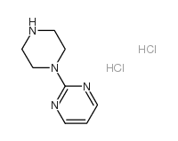 2-(1-哌嗪基)嘧啶二盐酸盐 结构式