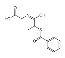 α-苯甲酰巯基丙酰甘氨酸 结构式
