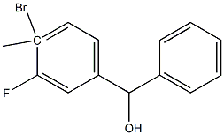 α-(4-溴苯基)-3-氟-4-甲基苯甲醇 结构式
