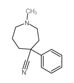 1-甲基-4-苯基全氢氮杂环庚烷-4-甲腈 结构式