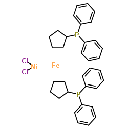 (1,1'-双(二苯基膦)二茂铁)二氯化镍 结构式