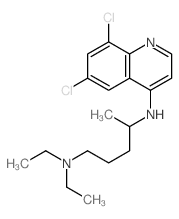 N4-(6,8-二氯-4-喹啉基)-N1,N1-二乙基-1,4-戊二胺 结构式