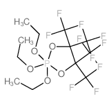 2,2,2-三乙氧基-4,4,5,5-四(三氟甲基)-1,3,2-二氧磷杂环戊烷 结构式