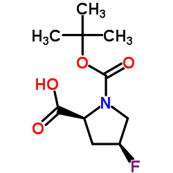 (2S,4S)-N-Boc-顺式-4-氟-L-脯氨酸 结构式