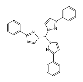 1H-Pyrazole, 1,1',1''-methylidynetris[3-phenyl- 结构式
