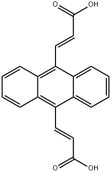 3,3'-蒽-9,10-双丙烯酸 结构式
