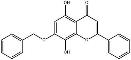 5,8-二羟基-2-苯基-7-(苄氧基)-4H-色烯-4-酮 结构式