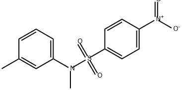 N-甲基-N-(3-甲基苯基)-4-硝基苯磺酰胺 结构式