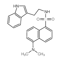 N-(2-(1H-吲哚-3-基)乙基)-5-(二甲基氨基)萘-1-磺酰胺 结构式