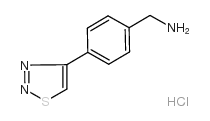4-(1,2,3-噻二唑-4-基)苄胺盐酸盐 结构式