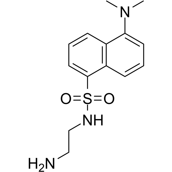 5-二甲基氨基萘-1-(n-(2-氨基乙基))磺酰胺 结构式