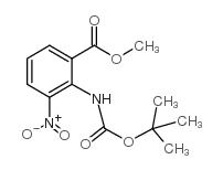 2-(叔丁氧羰基氨基)-3-硝基苯甲酸甲酯 结构式