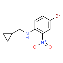 4-溴-N-(环丙基甲基)-2-硝基苯胺 结构式