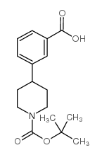1-BOC-4-(3-羧基苯基)哌啶 结构式