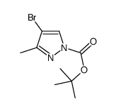 4-溴-3-甲基-1H-吡唑-1-羧酸叔丁酯 结构式
