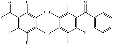 1-[4-[(4-苯甲酰基-2,3,5,6-四氟苯基)硫代]-2,3,5,6-四氟苯基]乙酮 结构式