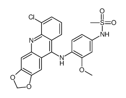 N-[4-[(6-氯-1,3-二氧杂环戊并[4,5-b]吖啶-10-基)氨基]-3-甲氧基苯基]甲磺酰胺 结构式