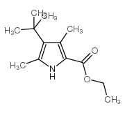 4-叔丁基-3,5-二甲基吡咯羧酸乙酯 结构式